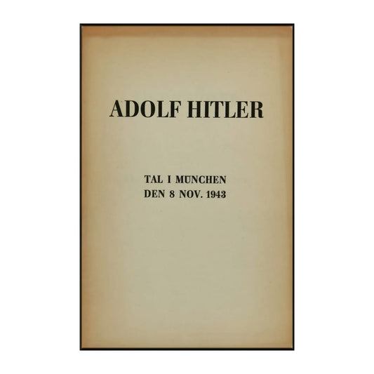 Adolf Hitler: Tal I München 1943/11/8