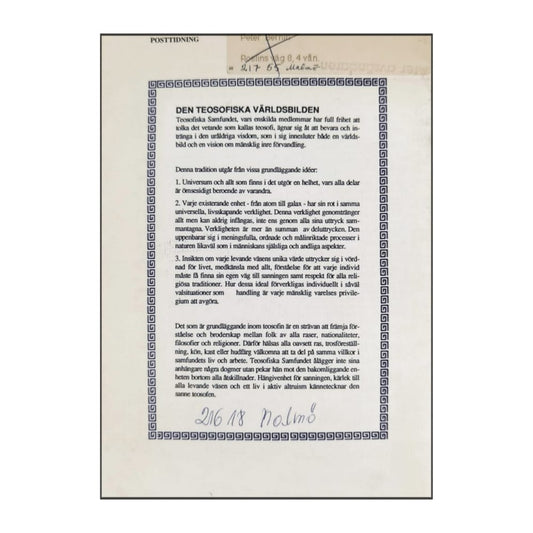 Svensk Teosofisk Tidskrift 1994 Nr 4