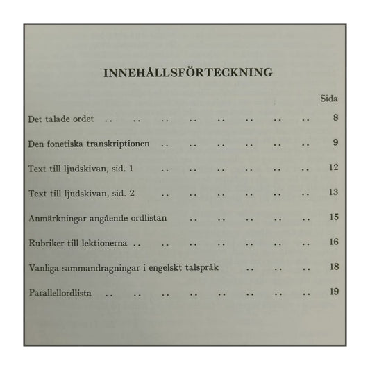 Linguaphone Engelsk Kurs Parallellordlista Och Text Till Ljudskivan
