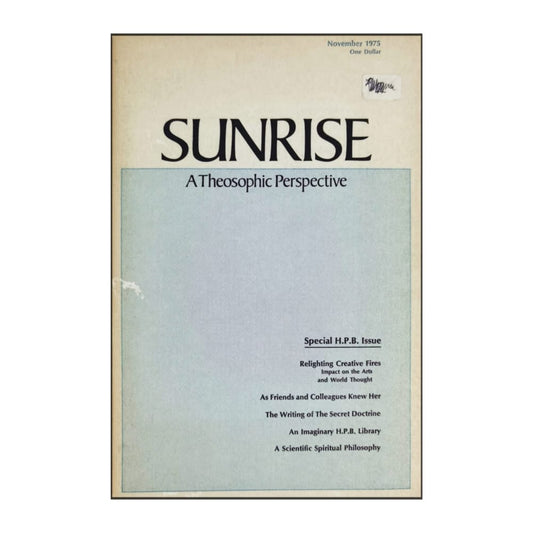 Sunrise A Theosophic Perspectiv 1975/11