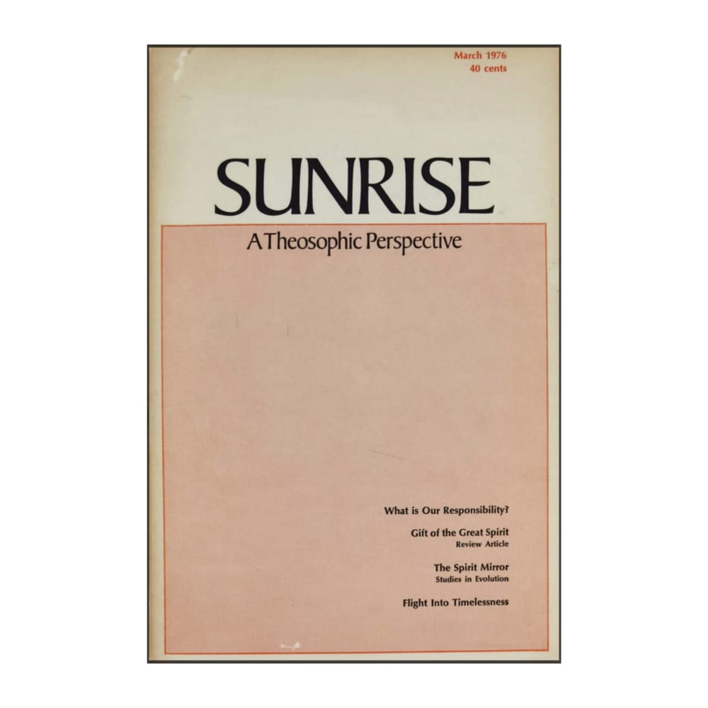 Sunrise A Theosophic Perspectiv 1976/3