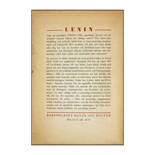David Shub: Lenin