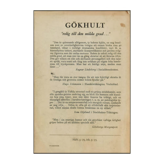 Gunnar Falkås: Gökhult