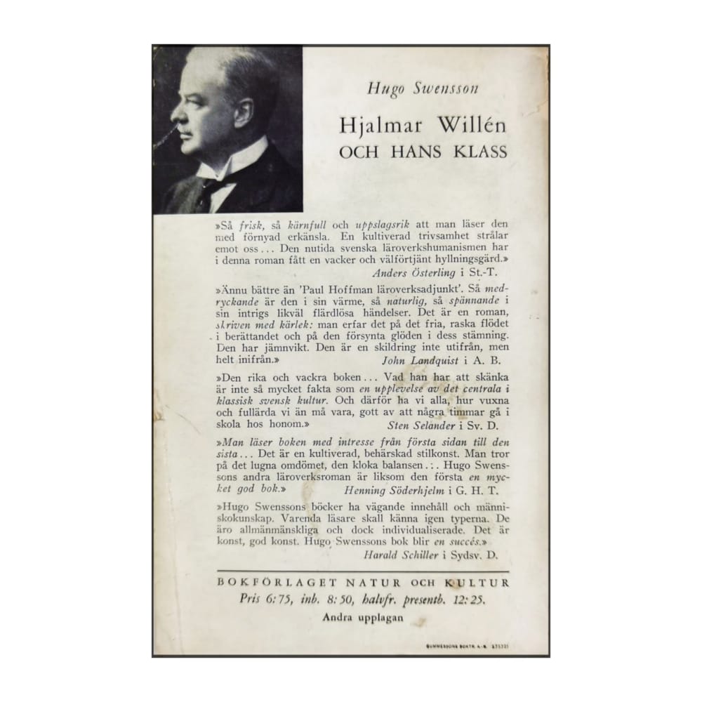 Hugo Swensson: Hjalmar Willén Och Hans Klass