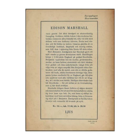 Edison Marshall: Benjamin Marshall