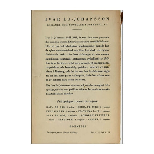 Ivar Lo-Johansson: Geniet 1