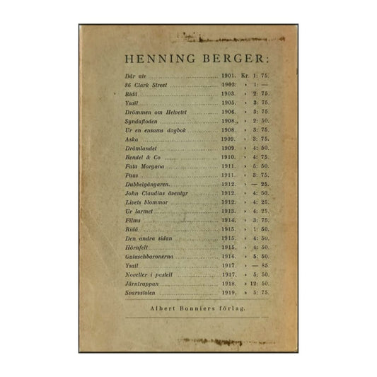 Henning Berger: Svarvstolen