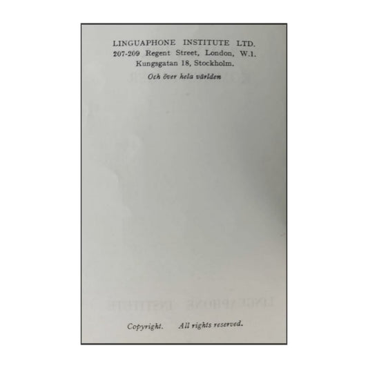Linguaphone Englesk Kurs Grammatiska Kommentarer