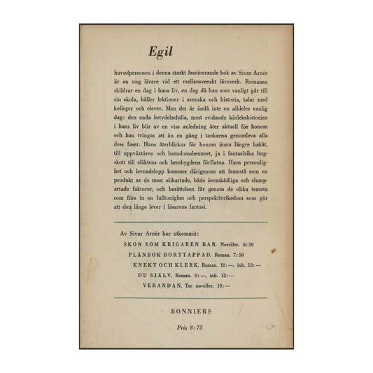 Sivar Arnér: Egil