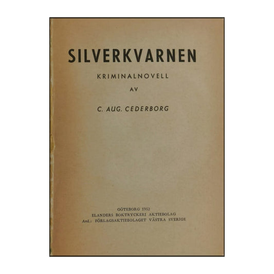 Carl August Cederborg: Kriminalnovell
