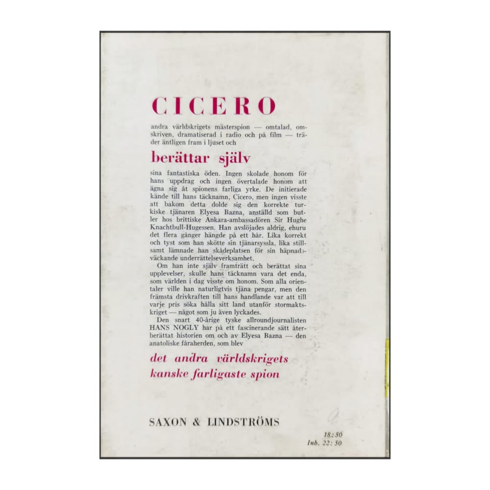 Hans Nogly: Jag Var Cicero