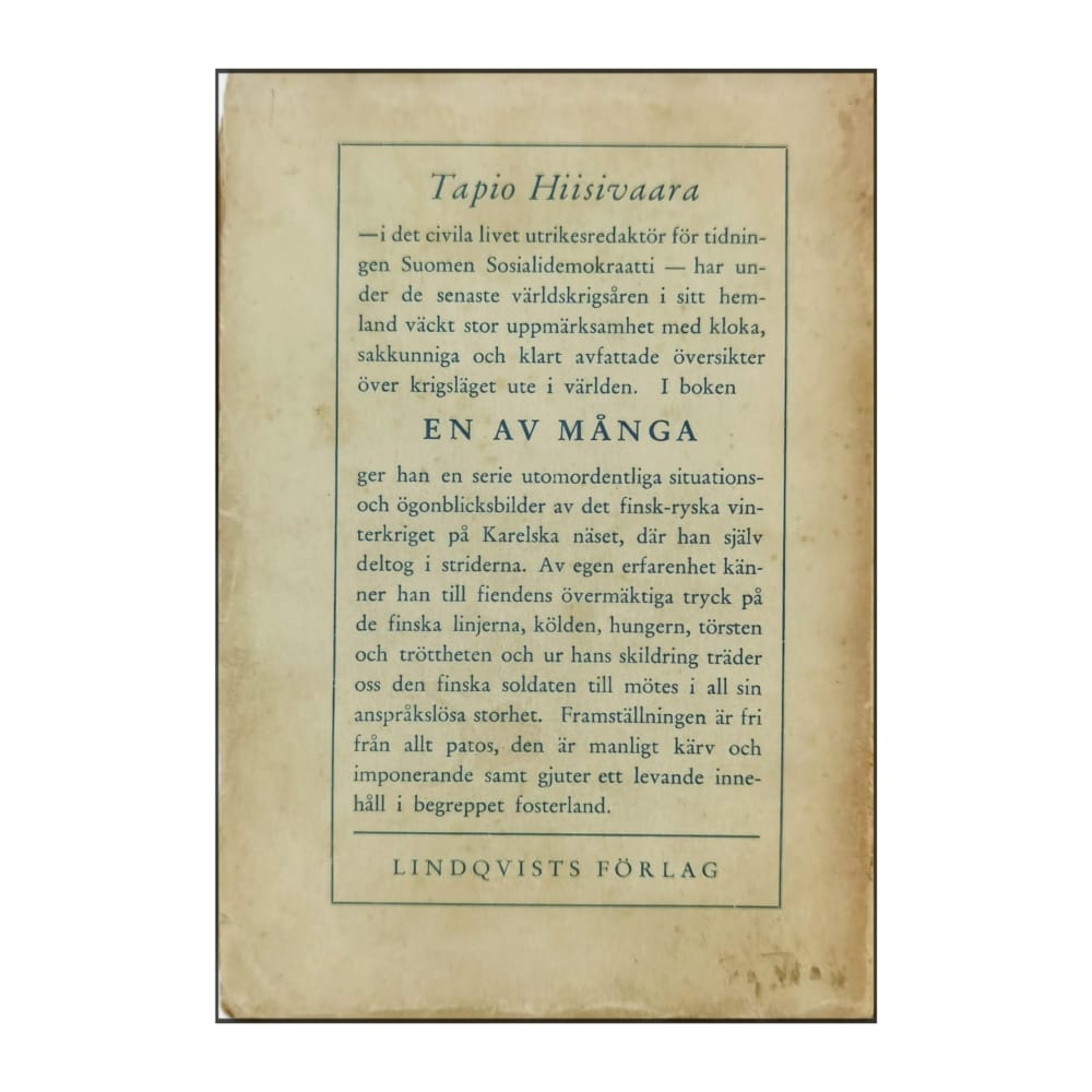 Tapio Hiisivaara: En Av Många