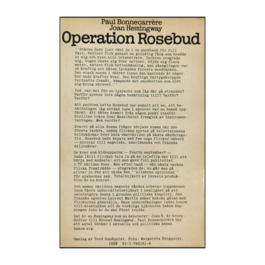 Joan Hemingway & Paul Bonnecarrère: Operation Rosebud