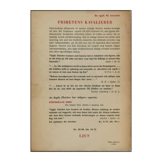 Inglis Fletcher: Frihetens Kavaljerer