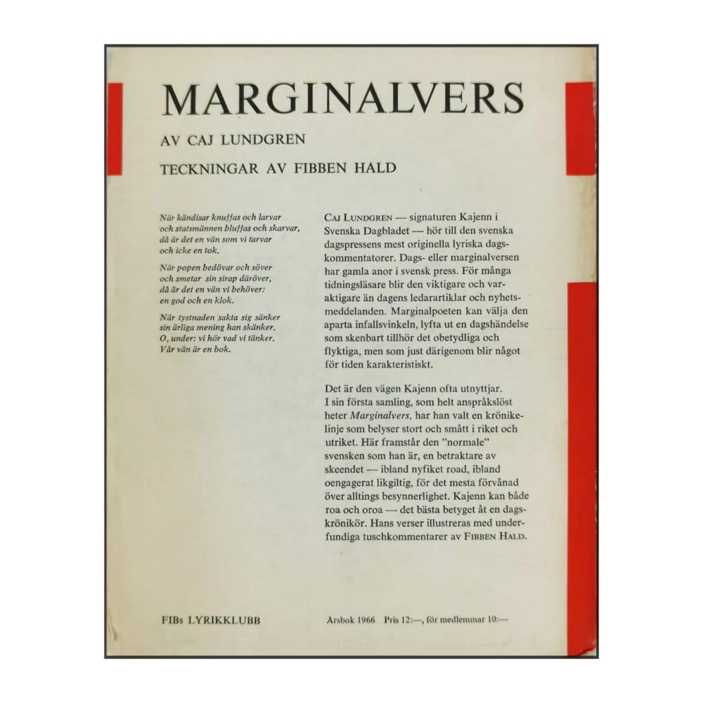 Caj Lundgren: Marginalvers
