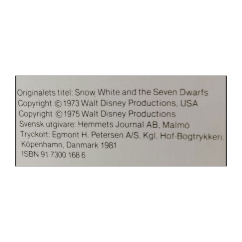 Snövit Och De Sju Dvärgarna