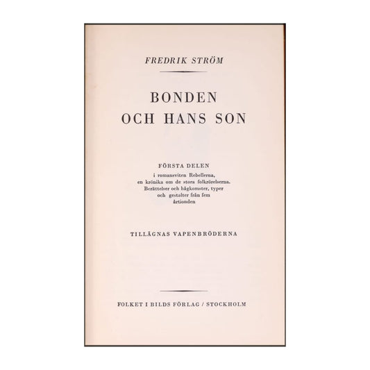 Fredrik Ström: Bonden Och Hans Son