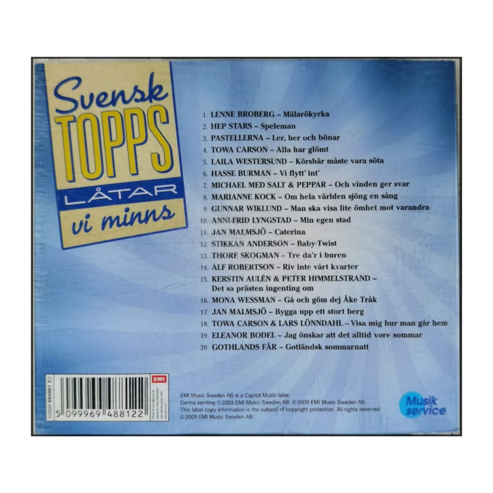 Svensk Topps Låtar Vi Minns