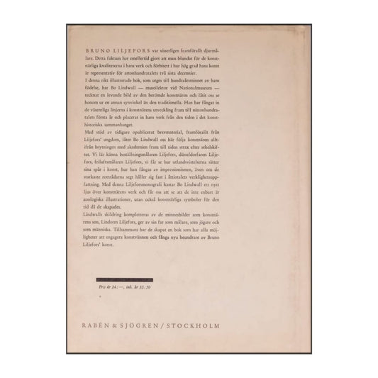 Bo Lindwall & Lindorm Liljefors: Bruno Liljefors