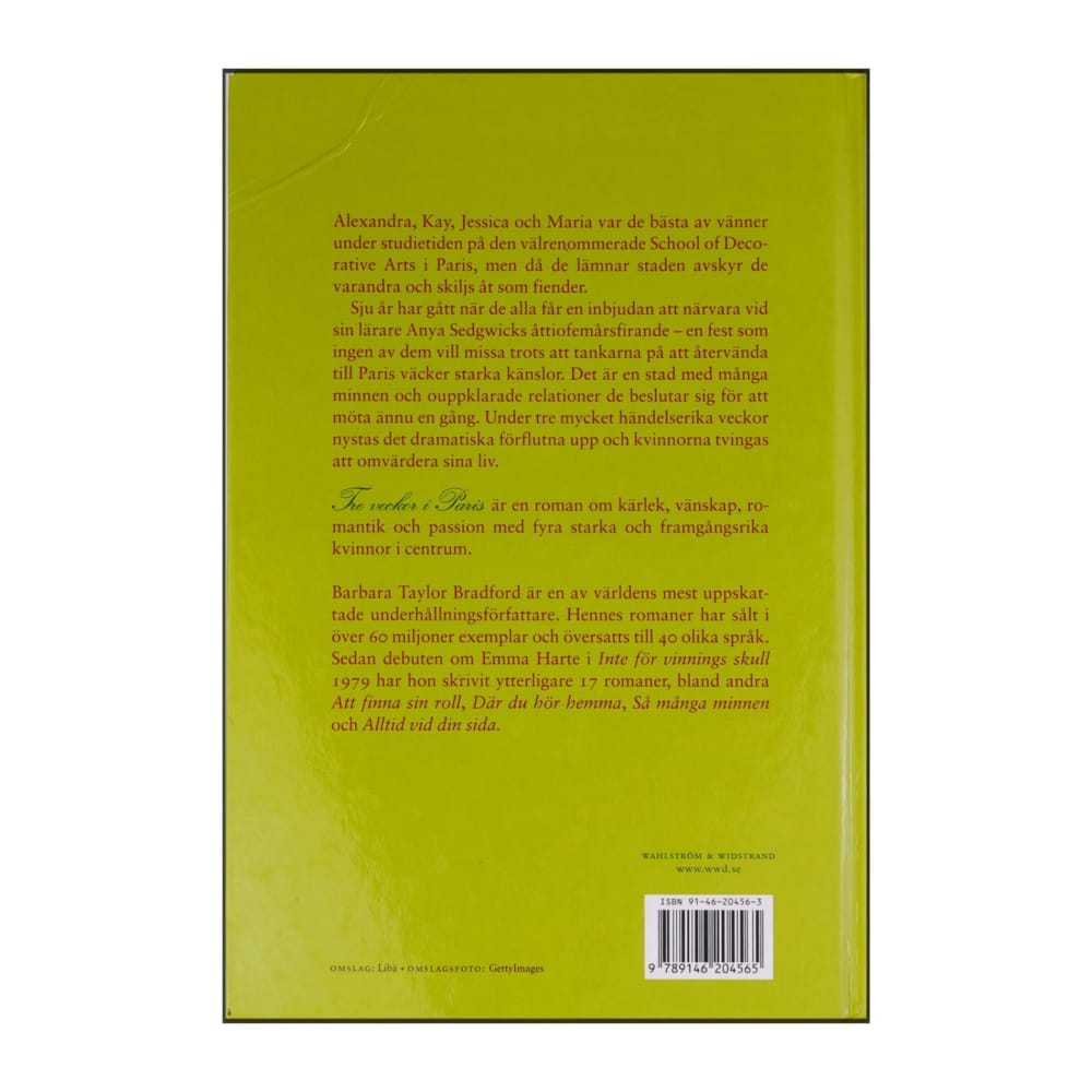 Barbara Taylor Bradford: Tre Veckor I Paris