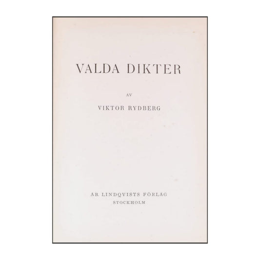 Viktor Rydberg: Valda Dikter