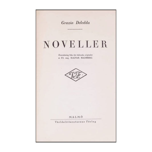 Grazia Deledda: Noveller