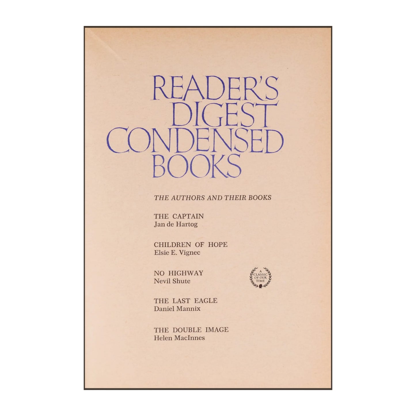 Reader'S Digest Condensed Books