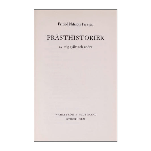 Fritiof Nilsson Piraten: Prästhistorier