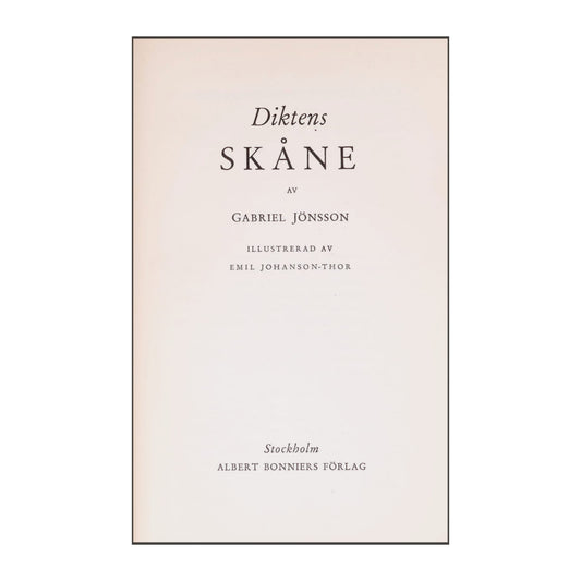 Gabriel Jönsson: Diktens Skåne