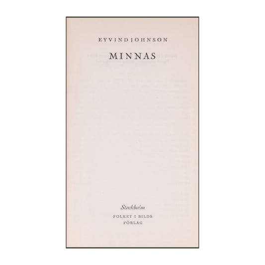 Eyvind Johnson: Minnas