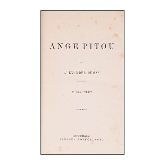 Alexander Dumas: Ange Pitou 1