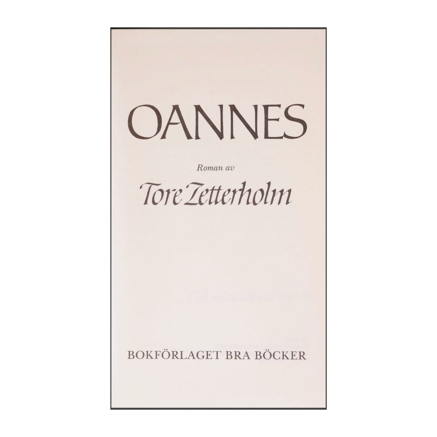 Tore Zetterholm: Oannes