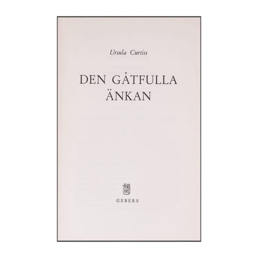Ursula Curtiss: Den Gåtfulla Änkan