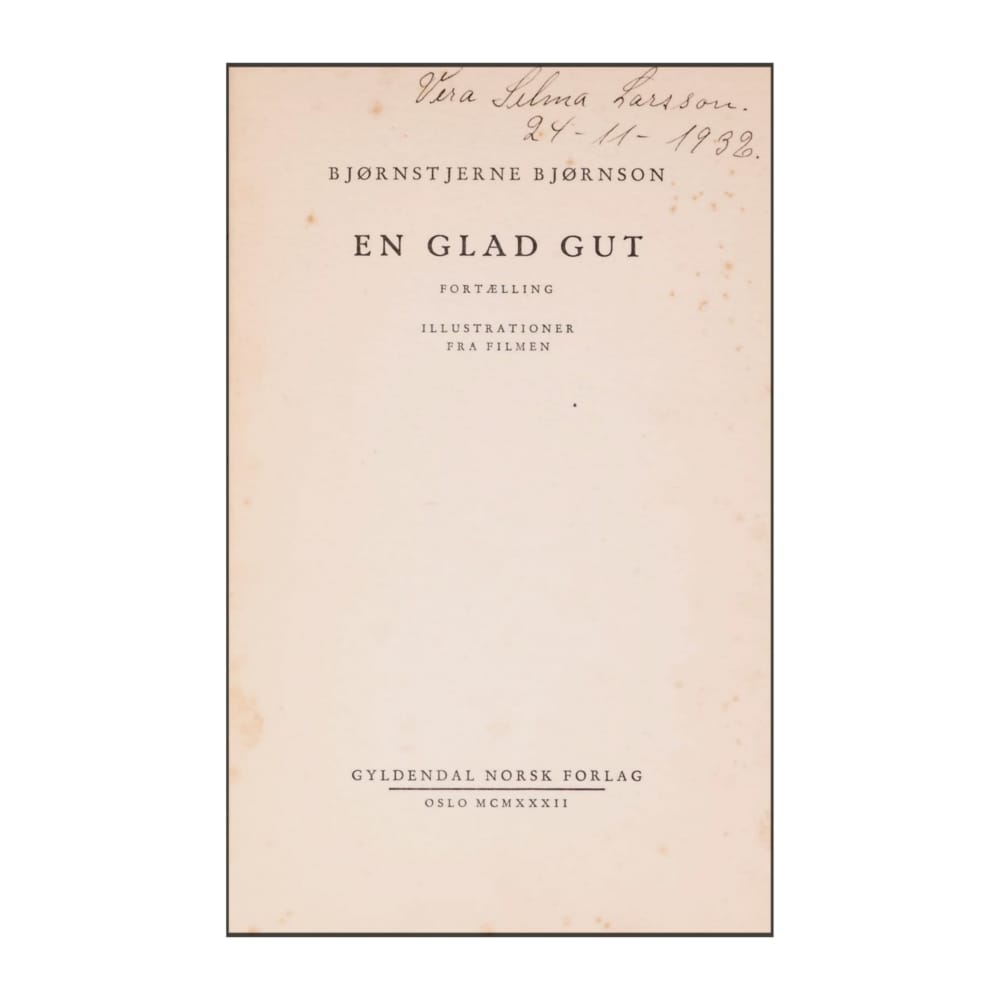 Bjørnstjerne Bjørnson: En Glad Gutt