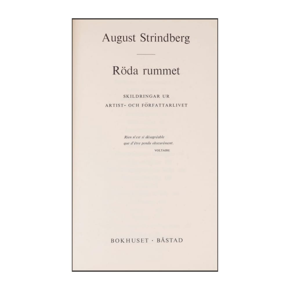 August Strindberg: Röda Rummet