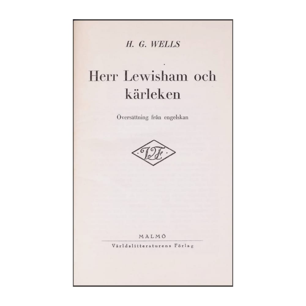 H. G. Wells: Herr Lewisham Och Kärleken