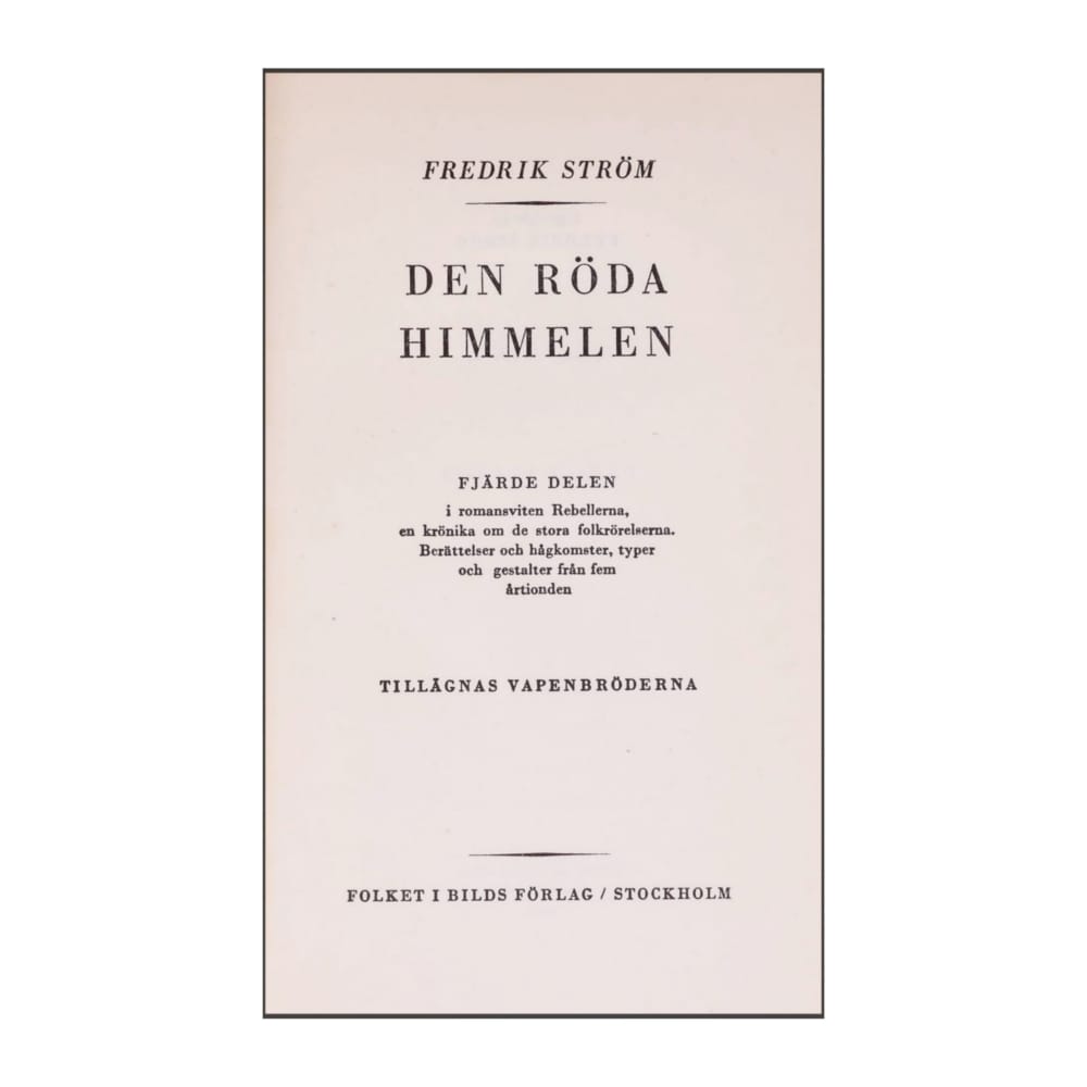 Fredrik Störm: Rebellerna 4: Röda Himmelen