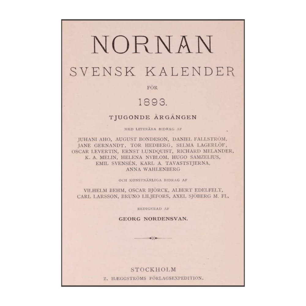 Nornan Svensk Kalender 1893