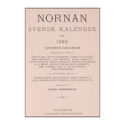 Nornan Svensk Kalender 1893
