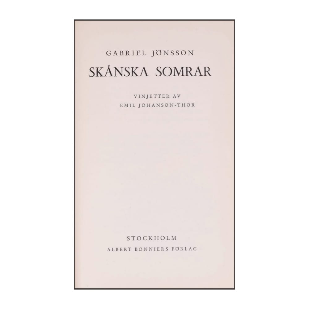 Gabriel Jönsson: Skånska Somrar