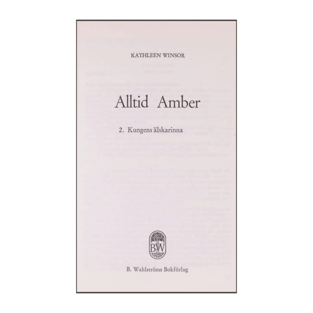 Kathleen Winsor: Alltid Amber