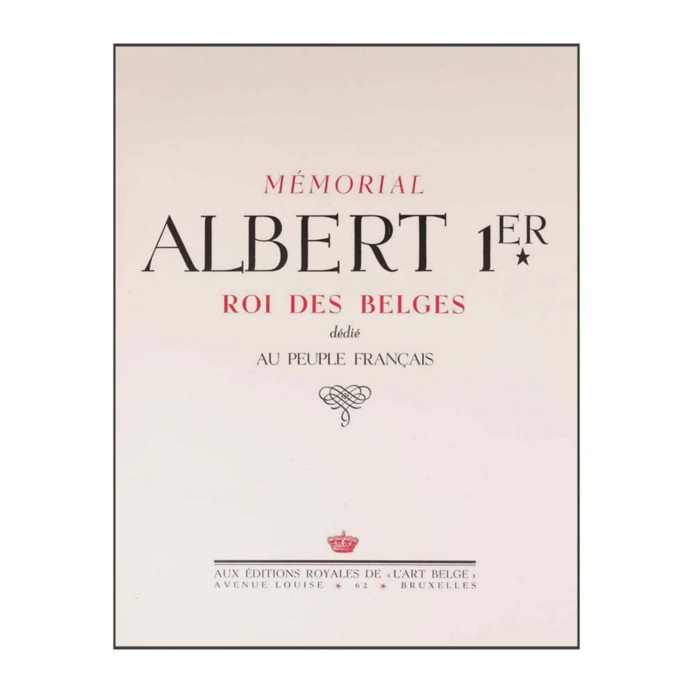 Roi Des Belges: Memorial Albert 1Er