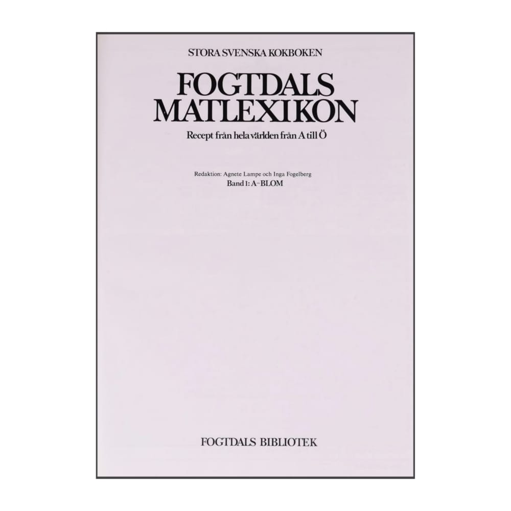 Fogtdals Matlexikon 1