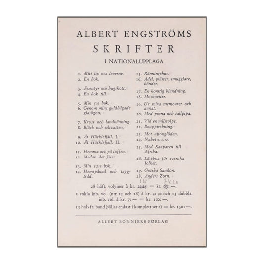 Albert Engström: En Bok Till