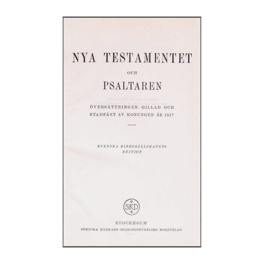 Nya Testamentet Och Psaltaren