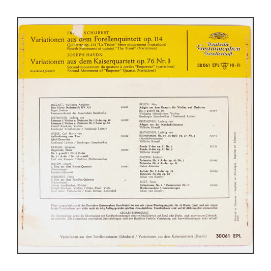 Franz Schubert: Variationen Aus Dem Forellenquintett Op. 114