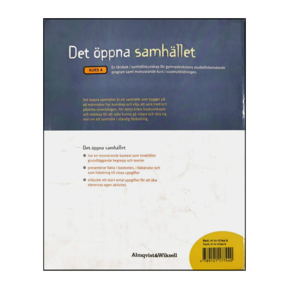Samhällskunskap Gymnasiet Kurs A Det Öppna Samhället