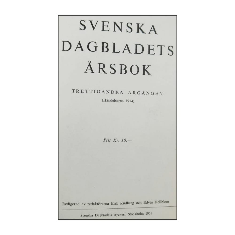 Svenska Dagbladets Årsbok 1954