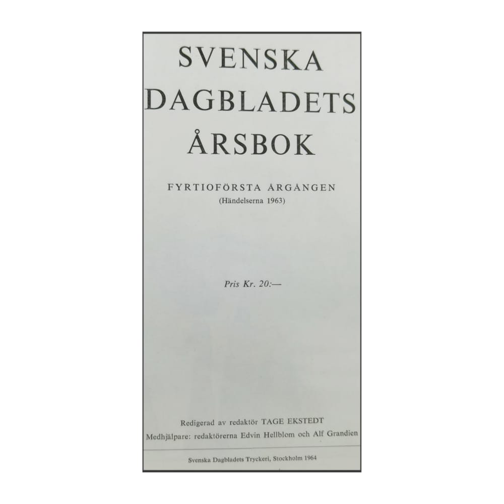 Svenska Dagbladets Årsbok 1963