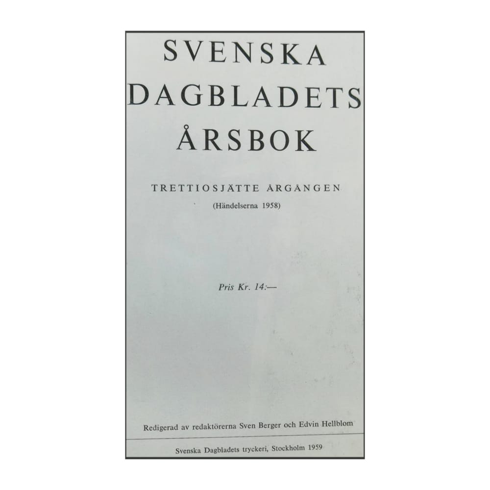 Svenska Dagbladets Årsbok 1958
